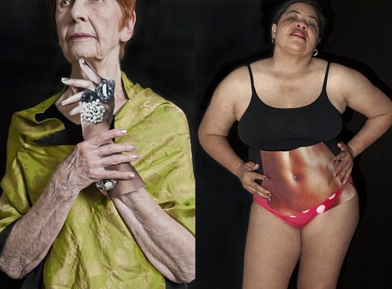 Fotografo faz montagens chocantes usando mulheres reais com partes de fotos do corpo de modelos perfeitos